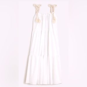 JCREW Tiered rope-tie sundress White S/M